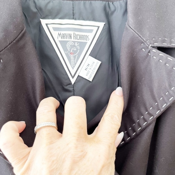 Marvin Richards Black Cotton Tench with White Stitching - Picture 7 of 10